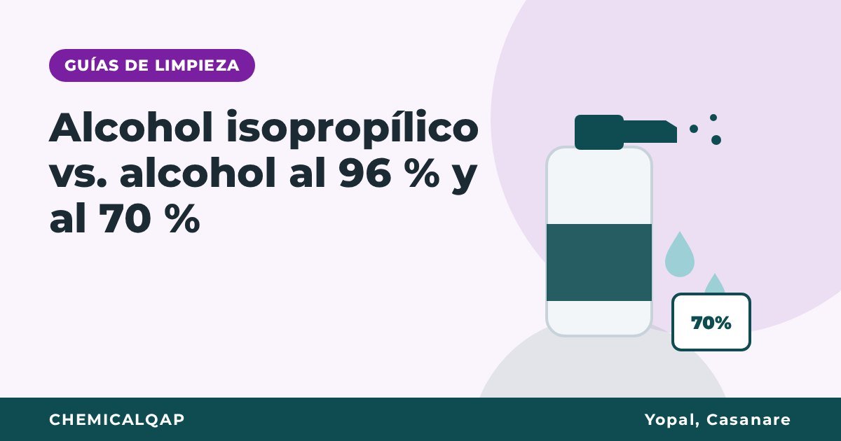 Alcohol isopropílico vs. alcohol al 96 % y al 70 %